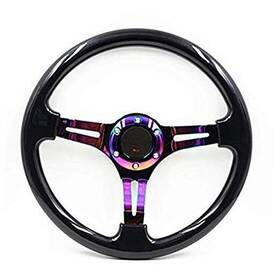 7112 Jrg Universal 14 Inch 350mm Car Racing Steering Wheel Quick Release Drifting Neo Black