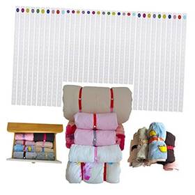 Justo20220005h Justousfine 100pcs Elastic Band With Button And Buttonholes Stretchable Adjustable White