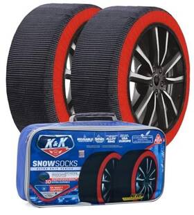 90.30.0011 K&k Auto Accessories Snow Socks For Tires - Pro Series Medium