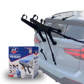 Br003 K&k Auto Accessories New Compact 2 Bike Trunk Rack Heavy Duty Fast Shipping