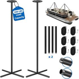 Kahlhak 445045462483 Boat Cover Support Poles System Heavy Duty 2 Pcs 25 Inch To 62 Sectional Adjustable