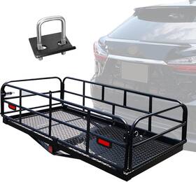 Kairay 717162073314 500 Lbs Heavy Duty Hitch Mount Cargo Carrier 60 Inch X 24 14.4 Folding Ca