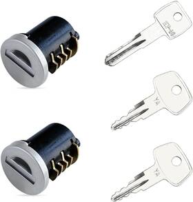 Keypower 445047797743 2-pack Yakima Lock Cores Sks Same Key System Replacement With 2 Keys And 1 Contr