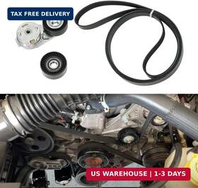 39269 Kozlira Engine Serpentine Belt Tensioner Idler Pulley Drive Kit Compatible With Jeep Wra