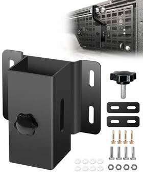 Tl-p537-t0ex Krysolad Hitch Holder Truck Bed 2.5-inch Trailer Storage Bracket Holds 2.5 Inch