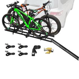 1200009 Leader Accessories Bike Rack Hitch Mount With Ramp For 2 Bikes Platform Ebike Fits Fat Tir