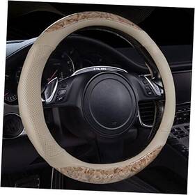 Fx137 Lj Car-pass Wood Grain Microfiber Nappa Leather Steering Wheel Cover 14.5 Beige Fx137 Lj Car-pass Wood Grain Microfiber Nappa Leather Steering Wheel Cover 14.5 Beige