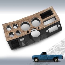 02itm4523ewbpit Lqi 75-80 New Woodgrain Chevy Gmc Pickup Truck Dash Bezel Gauge Cluster Cover Without Ac