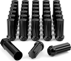 M14x1.5 Lunaswag-shop Fy25764 Wheel Lug Nuts 32pcs Black 14mmx1.5 Spline Nut 2 Inch Tall With 1 S