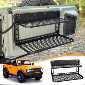 19045001 Maiker Off Road Tailgate Table Folding 2-tier Rear Camping Cargo Storage Shelf For