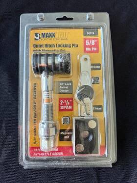 50174 Maxxhaul 812351031745 Quiet 5/8 Inch Hitch Locking Pin Set