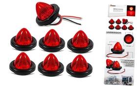 7-ol12-r Meerkatt 2 Inch Beehive Cone Marker Light With Grommets Cab Top Roof Red