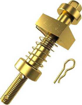 40906 Metoware Trailer Hitch Pin 5/8 Inch Dia Anti Rattle Fits 2 And 2-1/2 Re