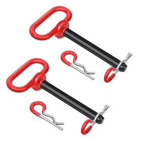 Mikniri 764035220009 5/8 Inch Trailer Tow Hitch Pin Clip 3 Point Receiver Pins X 4-1/2 Gym L