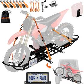 Mockins 810028503021 83 Inch Tilting Motorcycle Hitch Carrier Heavy Duty 500 Lbs. Capacity Ebik