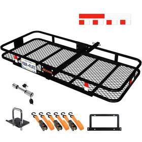Ma-52 Mockins Hitch Mount Cargo Carrier 500lb Capacity 70 Inch X 30 Steel Folding Black