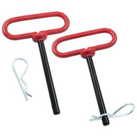 Moicstiy Xunl201115013 Trailer Tow Hitch Pin And Clip 2 Pcs 3/8 X 4 Inch Red For Rv Tractor Lawn Mower