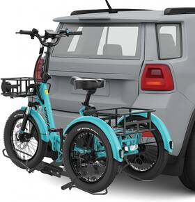 Naizea 445045041060 Trike Rack For Ebike Heavy-duty Fat Tire 3 Wheel Bike Tow Hitch