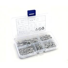 100pcs001 Nextpal 100 Pcs Stainless Steel Hitch Pin Clip Assortment Kit R Clips Cotter Locking