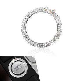 Nodhdqdh2001wh-1pc Nodteem Bling Car One-button Start Decorative Ring Double Row Crystal Bow 1 Pc White Nodhdqdh2001wh-1pc Nodteem Bling Car One-button Start Decorative Ring Double Row Crystal Bow 1 Pc White