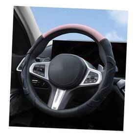 Chenfyu-accessories7 Norkmdi Car Steering Wheel Cover 15 Inch Soft Suede Sport Vehicle Black/pink