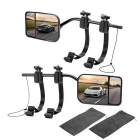 Ha968 Novcapar Universal Clip On Towing Mirror Extensions 360 Adjustable Convex 2 Pack Truck Rv