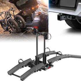 Aocr070058159 Obnaux 200lbs Ebike Racks Lockable And Foldable With Ramp Fits 2 Inch Hitch For Suvs Cars