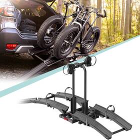 Tscr030058123 Obnaux Upgraded 200lbs 2 Inch Hitch E-bike Rack Foldable Tilting For Cars Suvs Trucks
