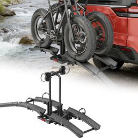 Xrcr050058133 Obnaux 200lbs E-bike Rack With Ramp Foldable And Tilting Platform For Cars Suvs Trucks