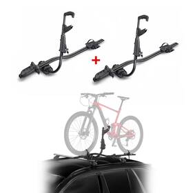 Omac 683828968572 Car Rooftop Mount Bike Rack Carrier Bicycle Universal Lockable Black 2pcs