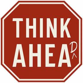 90214668 Open Road 4 Pack - Metal Sign Inch Think Ahead 12 X