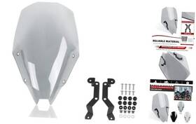 05t-dfka-7h Pikpop Windshield Wind Deflector Touring Windscreen Replacement For Kawasaki Z500 Gray