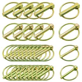 Pinailer 070000287874 30 Pcs Of Lynch Pin Assortment Kit For Trucks Tractors Trolleys Lawn Mowers