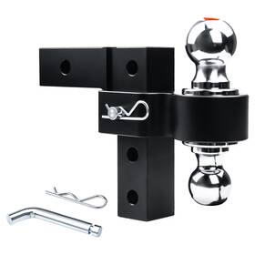 P0033-00023 Pldde 6 Inch Height Adjustable Trailer Hitch Ball Mount Fits 2 And 2-5/16 Balls 5k Lbs Gtw