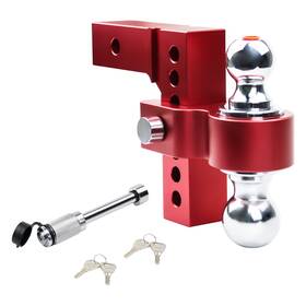 P0033-00026 Pldde 6 Inch Height Adjustable Trailer Hitch Ball Mount Fits 2 And 2-5/16 Balls 5k Lbs Gtw