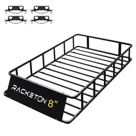 Rck-74-45-8 Racketon 74 Inch X45 X8 Roof Cargo Rack For Suv Car Trucks Heavy Duty Basket Anti-ru