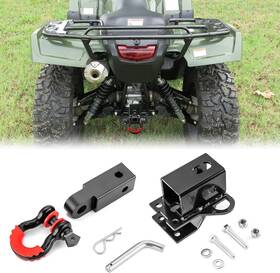 Romelack 80ro10702101 2 Inch Rear Trailer Hitch And Shackle Receiver With 3/4ftft D Ring 7/8 Locking Pin