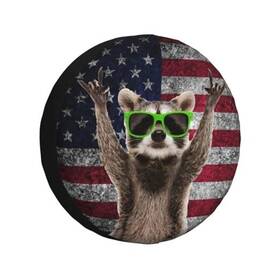 Y-634086064 Ruayshi Funny Raccoon Spare Tire Cover Wheel Protector For 14 Inch 10
