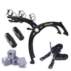 Saris 843812192736 Bike Racks Bones Ex Car Trunk Bicycle Rack Carrier Mounts 3 Bikes Black W