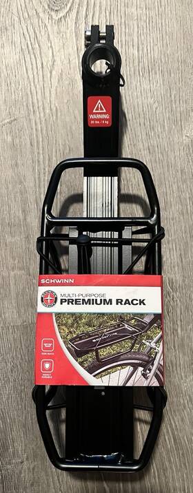 Schwinn 726599756172 New Bike Rack For Rear Cargo Lightweight Aluminum