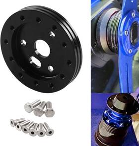 Shakcq2201bl-1pc  Shakas Steering Wheel Pad 6 Holes To 3 Tuning Base Connector All