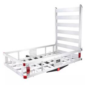 50x29.5in Skyshalo 726084949317 New Aluminum Hitch Cargo Carrier 500lb Capacity Trailer Luggage Rack