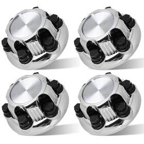 1571237 Snobli Set Of 4 Chrome Wheel Center Caps 6 Lugs Compatible With Select 16 Inch Van