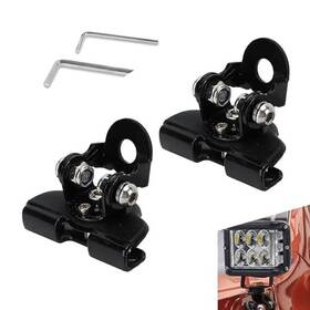 So5865 Sodcay 2 Pack Car Hood Light Mount Replacement Adjustable Waterproof Metal Vehicle