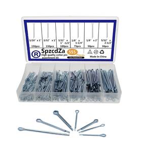 Spzcdza 613852281994 Cotter Pin Assortment Kit 555pcs Steel Pins Clip Key Fastner Fitting