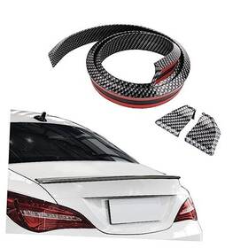 Yi-1001 Ssnnuu 4.9ft Car Rear Spoiler - 3d Glossy Roof Trunk Lip Carbon Fiber