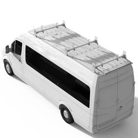 C298v02 Starone Universal Van Roof Rack Ladder 3 Bar Adjustable Steel W Cargo