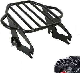 Us-xf2906276-gb  Tcmt Gloss Black 2-up Luggage Rack Mount Fit For Harley Touring Cvo Street Glide