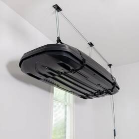 Teal Triangle 850037170470 Elite Cargo Box Storage Garage Pulley System And Ceiling Hoist Holds 150 Lbs Teal Triangle 850037170470 Elite Cargo Box Storage Garage Pulley System And Ceiling Hoist Holds 150 Lbs