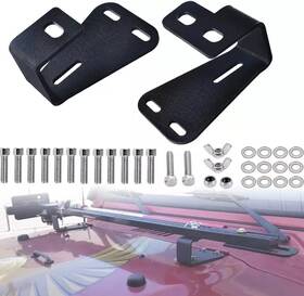 Tgsklight 445004320335 Black Jack Mounts Tj Hood Brackets Off Road Mounting Fit For Jeep Wrangl